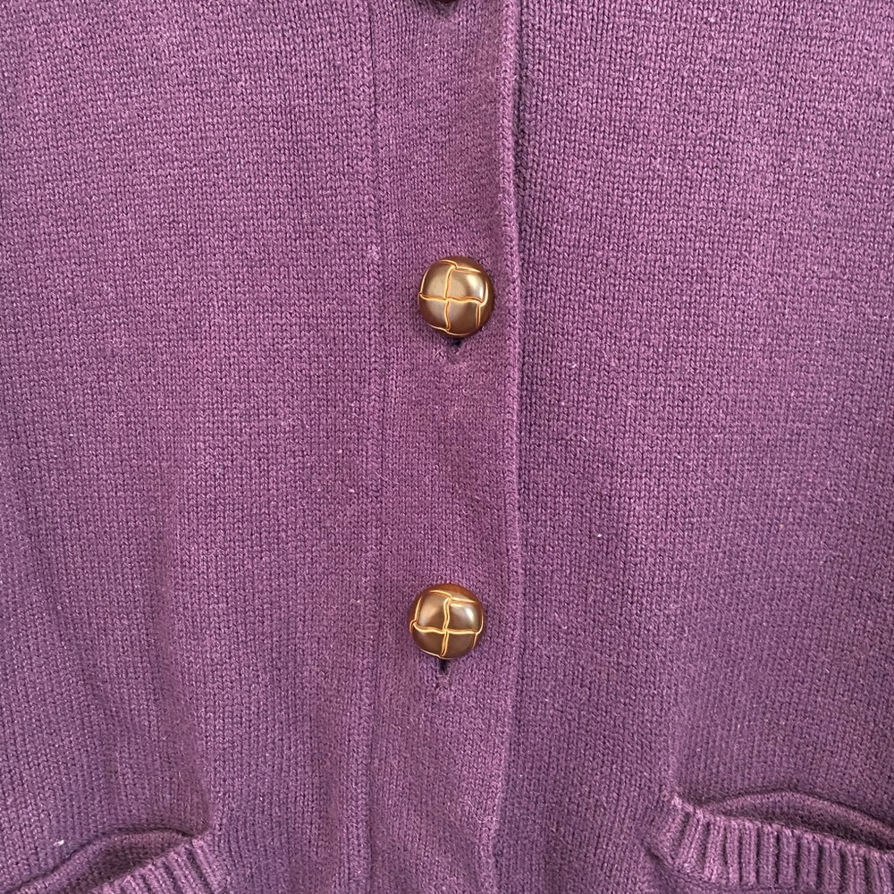 Vintage Tommy Hilfiger Purple Cardigan - Picture 3 of 3